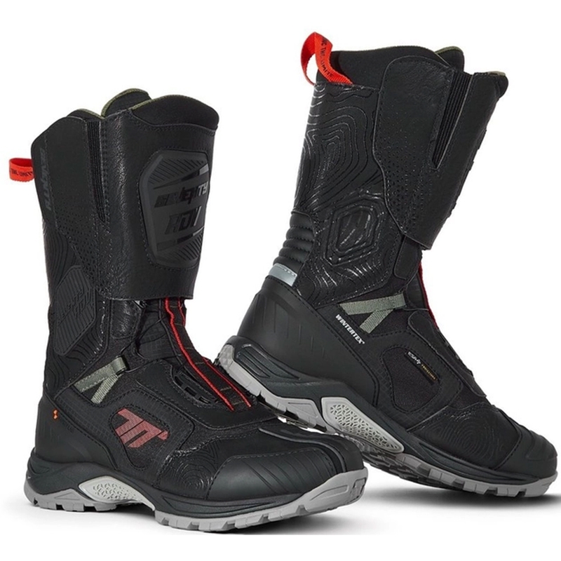 Мотоциклетни ботуши SEVENTY DEGREES SD-BA6 Stelvio High black-red-green