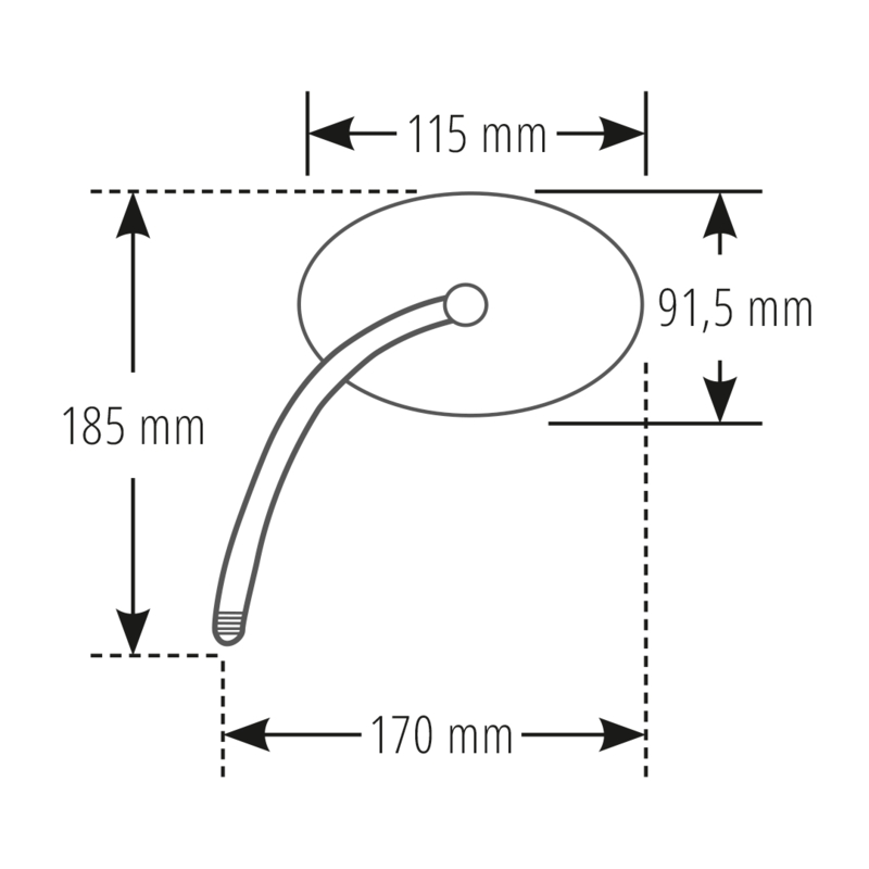 Highsider Smart Surface огледало за обратно виждане ляво/дясно черно
