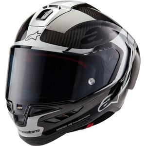 Alpinestars Supertech R-10 Element карбонова каска за мотоциклет сребристо-черна