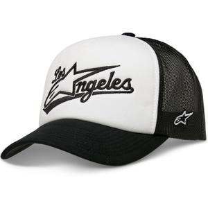 Шапка за шофьор на камиони Alpinestars Los Angeles Foam Trucker, бяло-черна