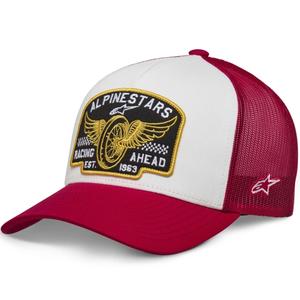 Шапка Alpinestars Heritage Patcher червено и бяло
