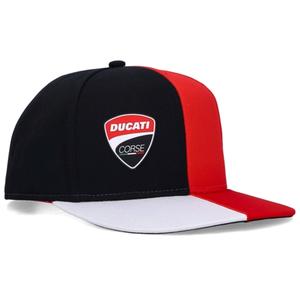Ducati Плоска шапка червено-черно-бяло