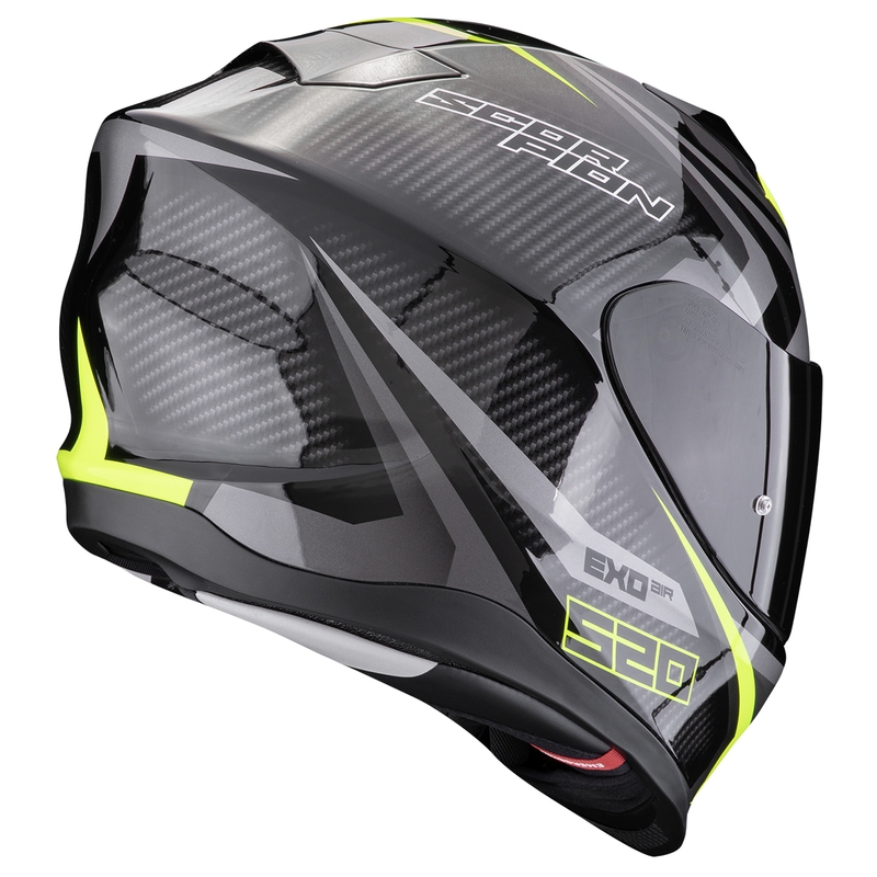 Scorpion EXO-520 EVO AIR TERRA каска за мотоциклет с пълно лице, черно-сребристо-флуоресцентно жълто разпродажба