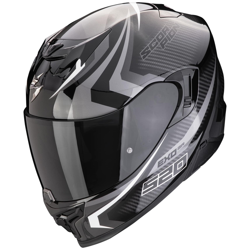 Scorpion EXO-520 EVO AIR TERRA каска за мотоциклет с пълно лице, черно-сребристо-бяло разпродажба