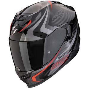 Интегрална мотоциклетна каска Scorpion EXO-520 EVO AIR TERRA черно-сребристо-червена