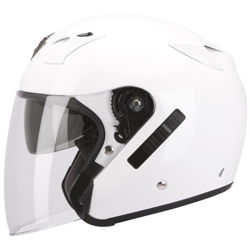 Otevřená přilba na motorku Scorpion EXO-220 bílá (KOPIE)