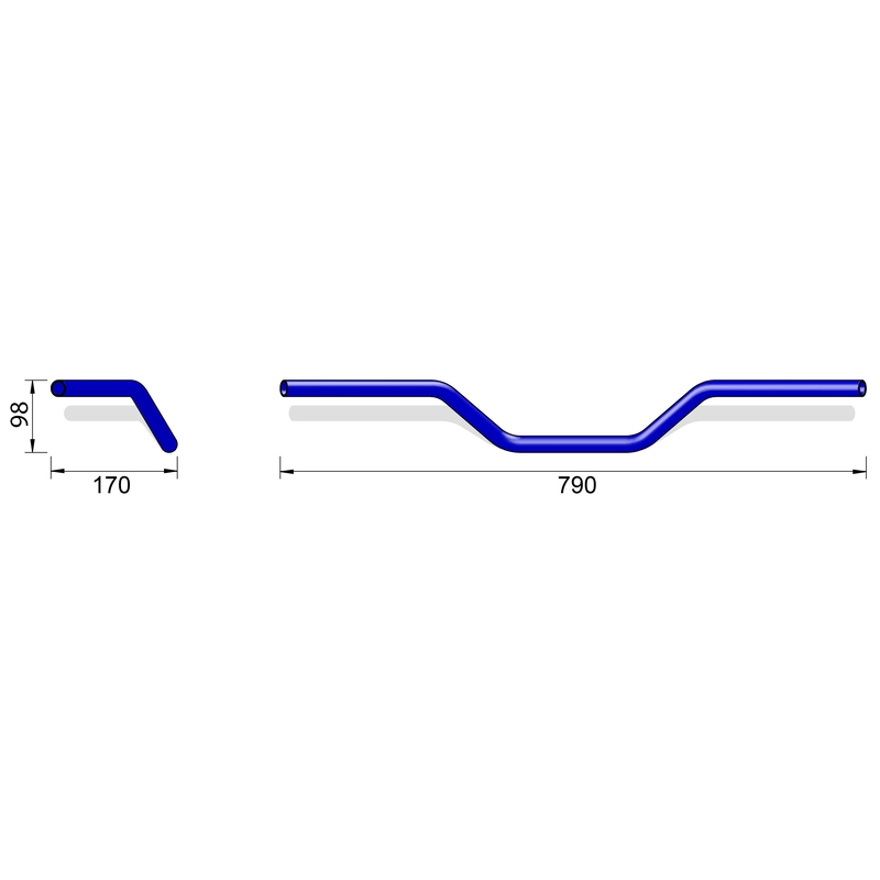 Кормило за мотоциклет Highsider Pro Naked bike L02 7/8 инча хромирано