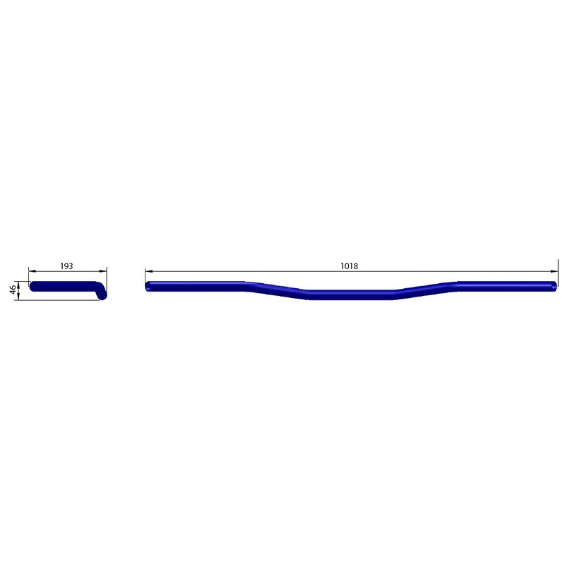 Кормило за мотоциклет Highsider Pro Wide Bar L11 1" инч, 95 мм черно
