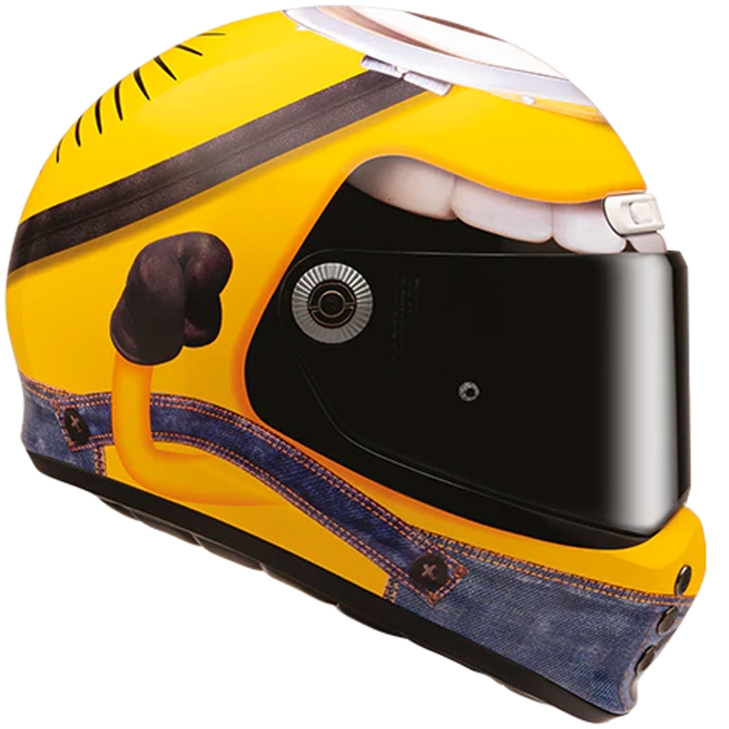 HJC V10 Stuart Minions MC3 Мотоциклетна каска с пълно лице, жълто-синя