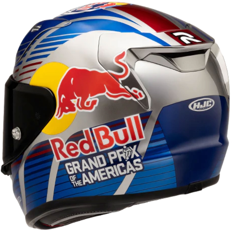 Мотоциклетна каска с пълно лице HJC RPHA 12 Red Bull Austin GP II MC21 синьо-сива