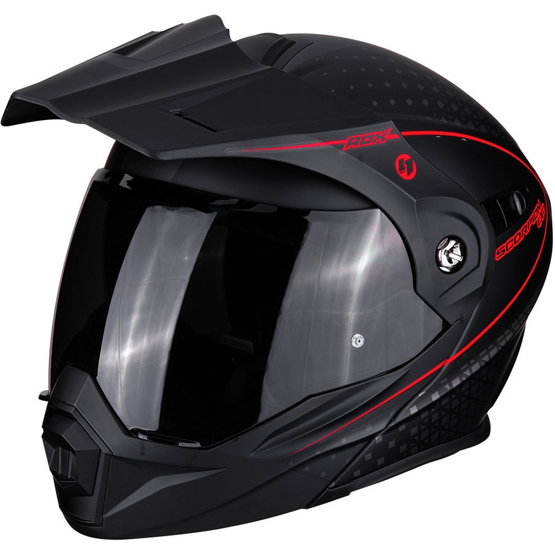 Výklopná enduro přilba Scorpion ADX-1 Horizon černo-fluo červená