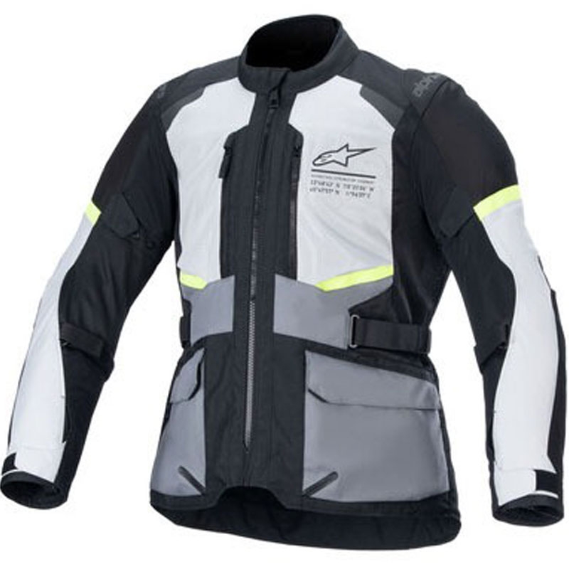Мото яке Alpinestars Andes Air Drystar, светло сиво-тъмно сиво-черно-флуоресцентно жълто
