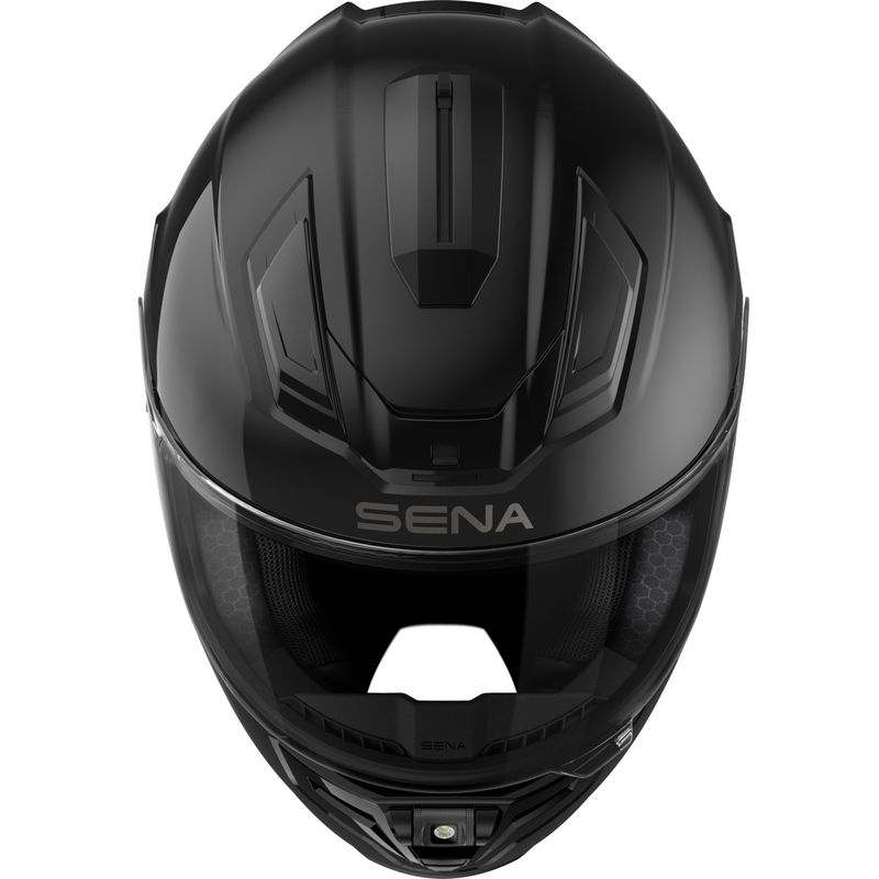 Мотоциклетна каска SENA Phantom с пълнолицева връзка и мрежести слушалки, матово черна