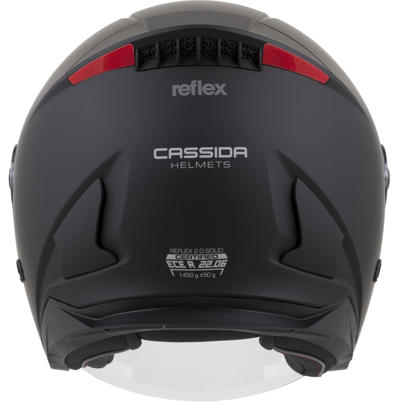 Мотоциклетна каска Cassida Reflex 2.0 Solid с отворено лице, матово черно-тъмно сиво