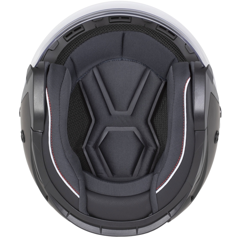 Мотоциклетна каска Cassida Reflex 2.0 Solid с отворено лице, матово черно-тъмно сиво