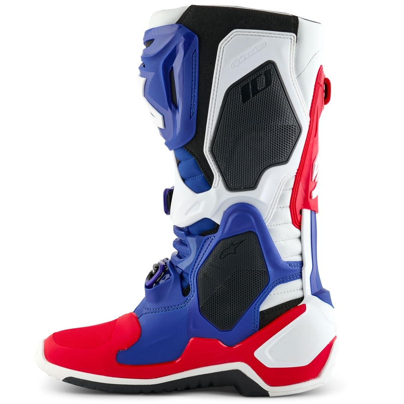 Мотоциклетни ботуши Alpinestars Tech 10 Limited Edition FORTITUDE, бяло-синьо-червено