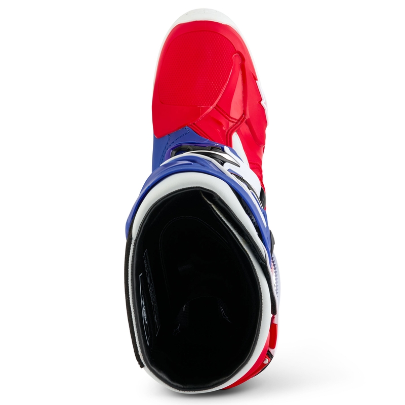 Мотоциклетни ботуши Alpinestars Tech 10 Limited Edition FORTITUDE, бяло-синьо-червено