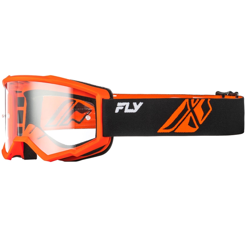 Мотокрос очила Fly Racing Focus черно-оранжеви II с прозрачен плексиглас