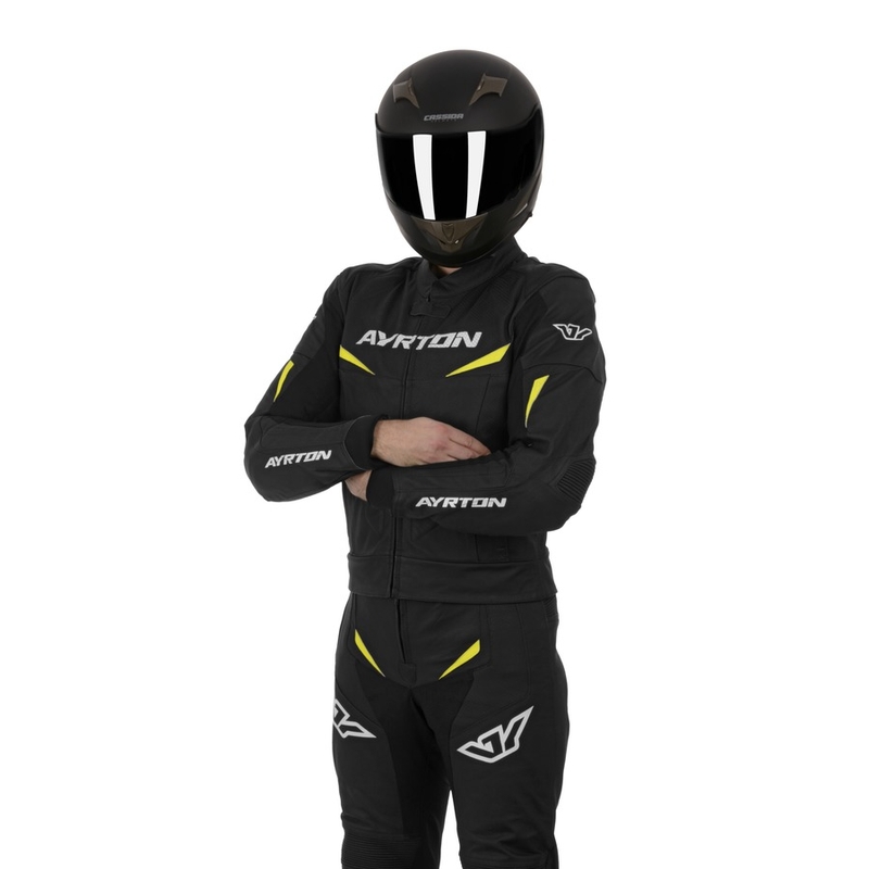 Kombinéza Ayrton Curtiss V8 černo-fluo žlutá