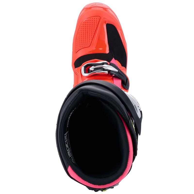 Мотоциклетни ботуши Alpinestars Tech 7 черно-флуоресцентно червено-флуоресцентно розово