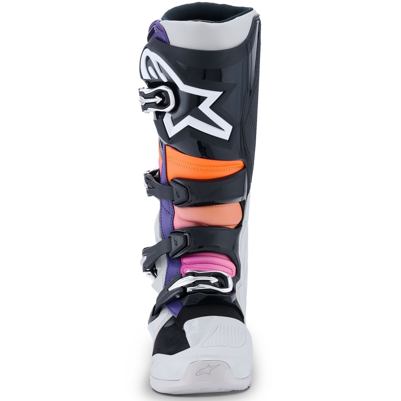 Мотоциклетни ботуши Alpinestars Tech 7 черно-светло сиво-флуоресцентно оранжево-градиент