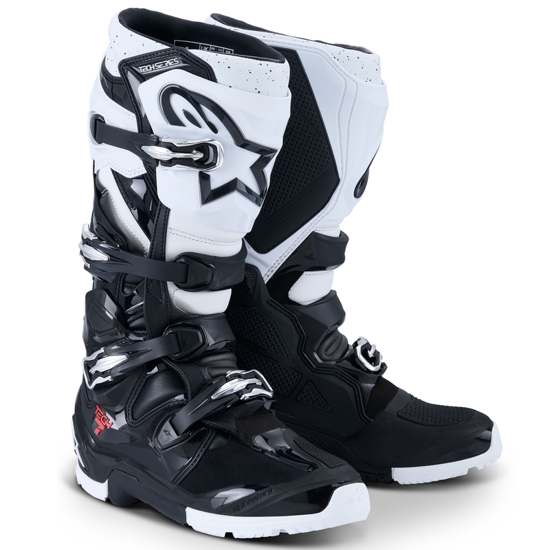 Мотоциклетни ботуши Alpinestars Tech 7 Enduro, черно-бели
