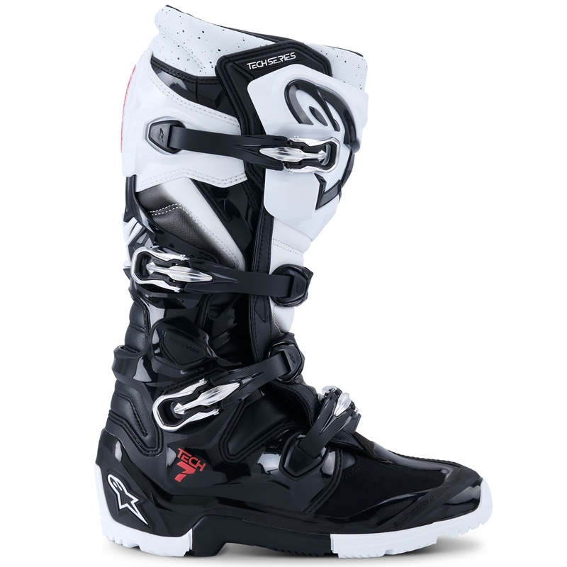 Мотоциклетни ботуши Alpinestars Tech 7 Enduro, черно-бели