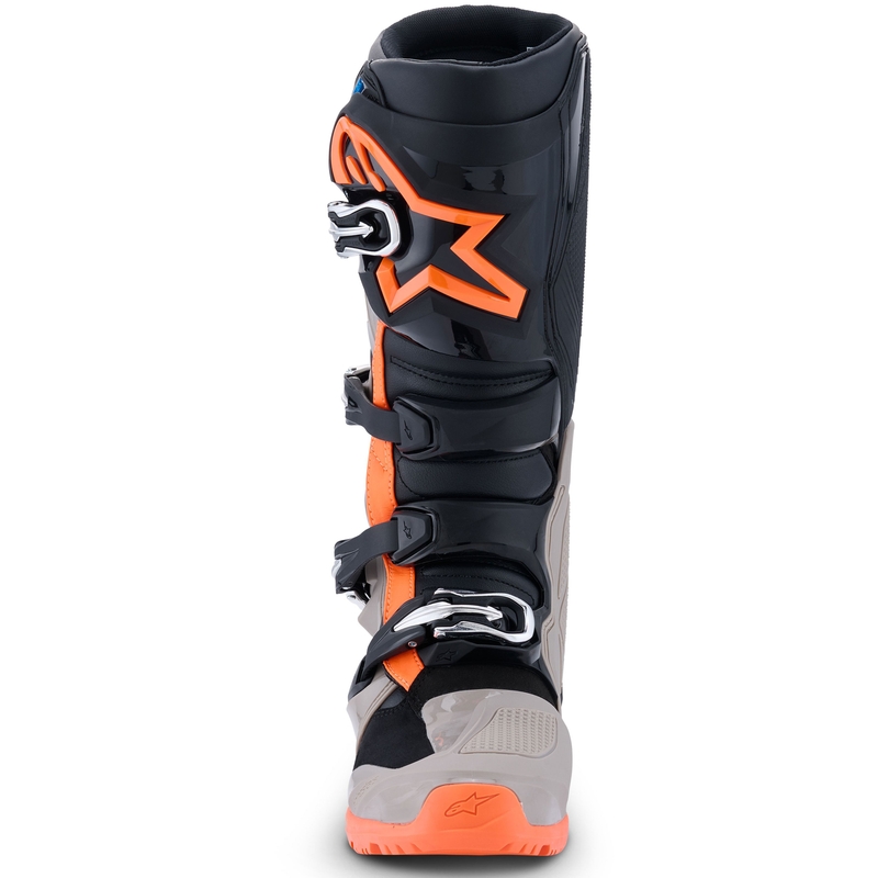 Мотоциклетни ботуши Alpinestars Tech 7 Enduro, черно-тъмносиво-флуоресцентно оранжево