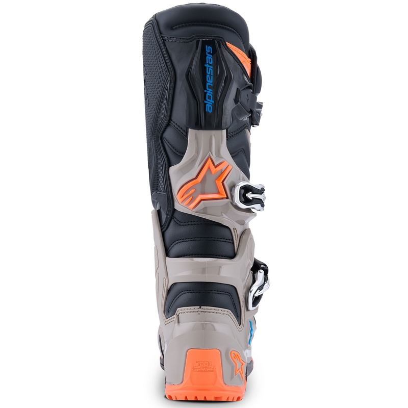 Мотоциклетни ботуши Alpinestars Tech 7 Enduro, черно-тъмносиво-флуоресцентно оранжево