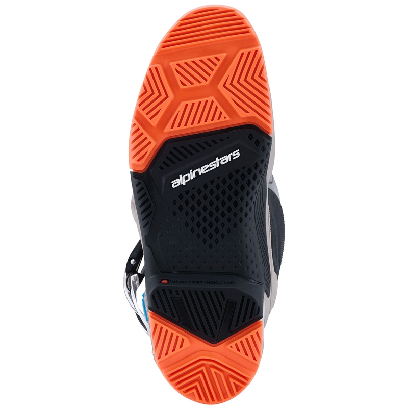 Мотоциклетни ботуши Alpinestars Tech 7 Enduro, черно-тъмносиво-флуоресцентно оранжево