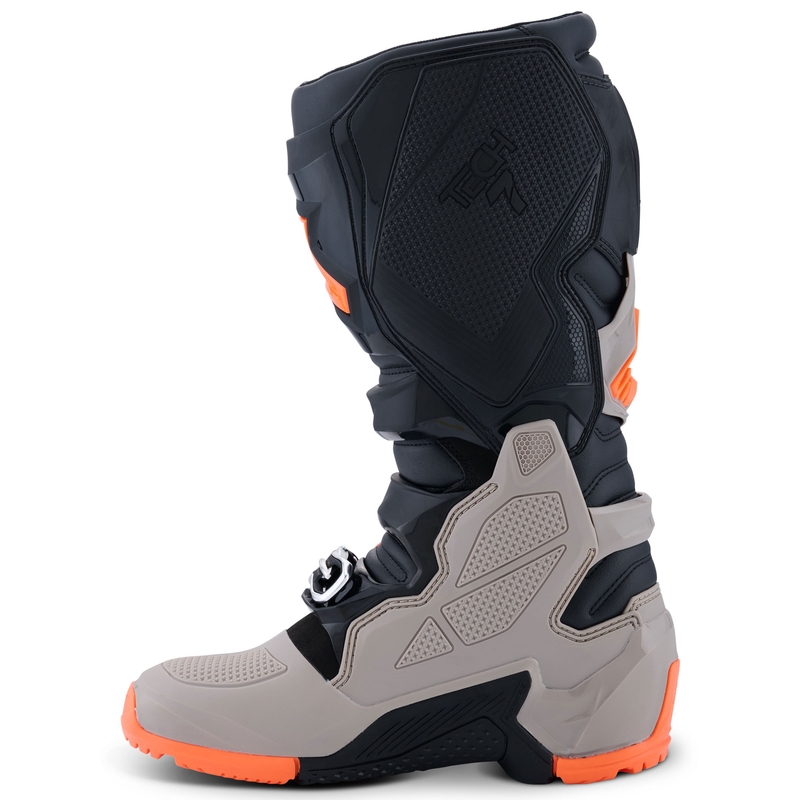 Мотоциклетни ботуши Alpinestars Tech 7 Enduro, черно-тъмносиво-флуоресцентно оранжево