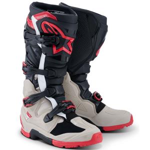 Мотоциклетни ботуши Alpinestars Tech 7 Enduro, черно-светло сиво-червено