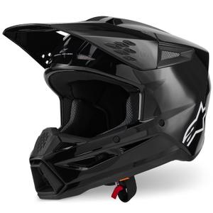 Каска за мотокрос Alpinestars S-M3 Solid черна