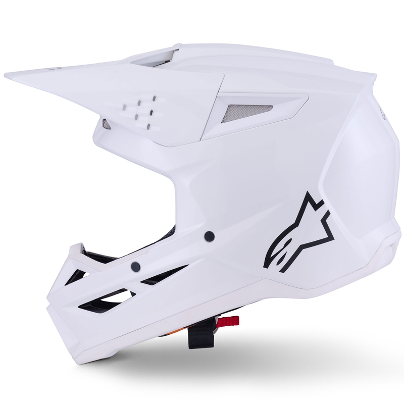Каска за мотокрос Alpinestars S-M3 Solid, бяла