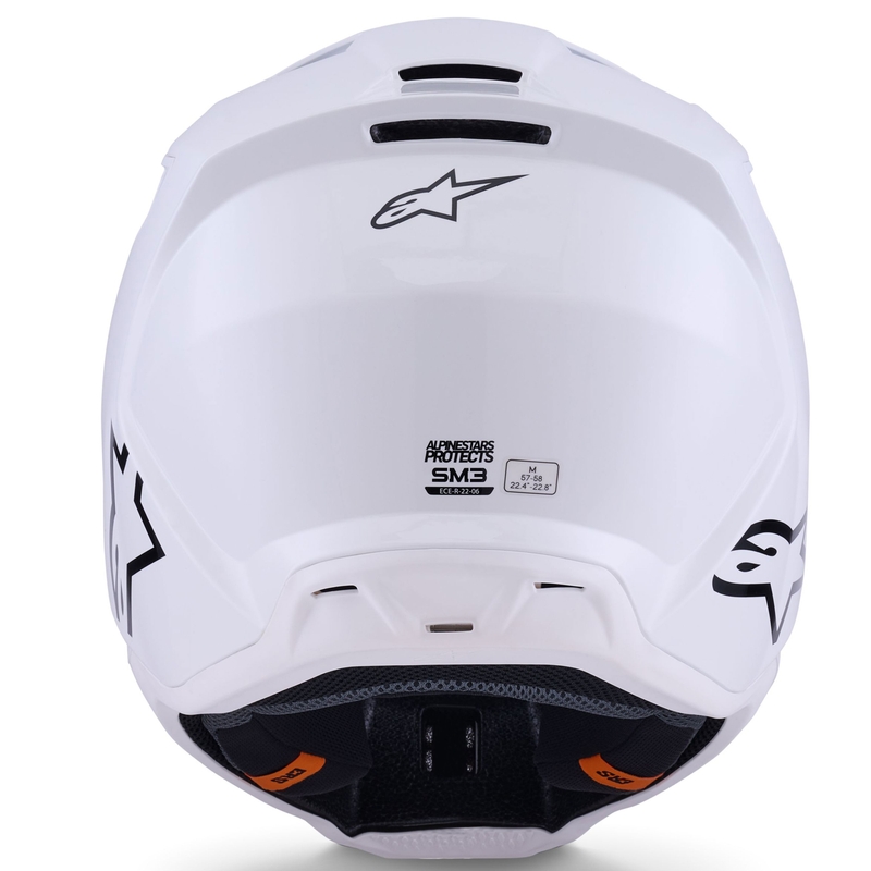 Каска за мотокрос Alpinestars S-M3 Solid, бяла