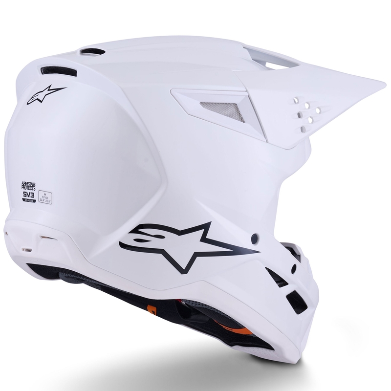 Каска за мотокрос Alpinestars S-M3 Solid, бяла