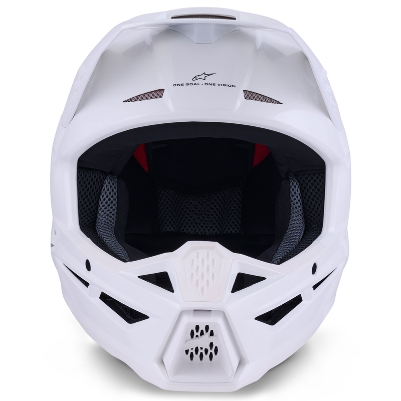 Каска за мотокрос Alpinestars S-M3 Solid, бяла