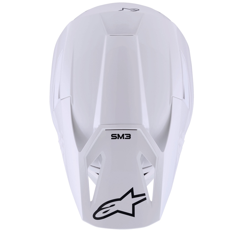 Каска за мотокрос Alpinestars S-M3 Solid, бяла