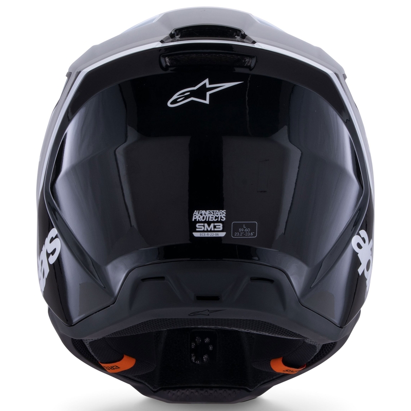 Мотокрос каска Alpinestars S-M3 Radium черно-бяло-сива