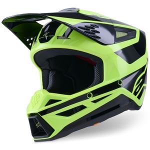 Alpinestars S-M3 Heat мотокрос каска флуоресцентно жълто-черна