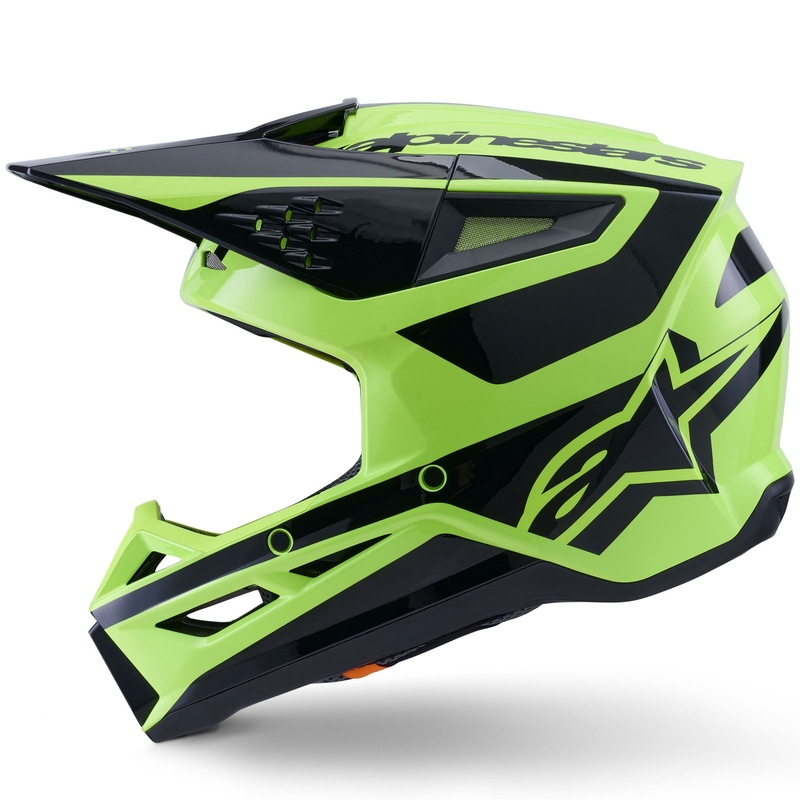Alpinestars S-M3 Heat мотокрос каска флуоресцентно жълто-черна