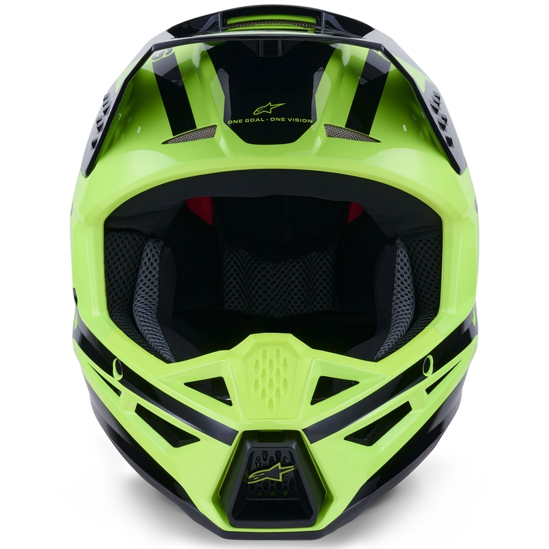 Alpinestars S-M3 Heat мотокрос каска флуоресцентно жълто-черна