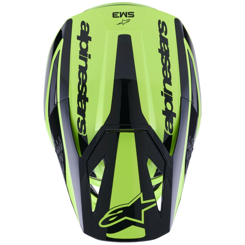 Alpinestars S-M3 Heat мотокрос каска флуоресцентно жълто-черна