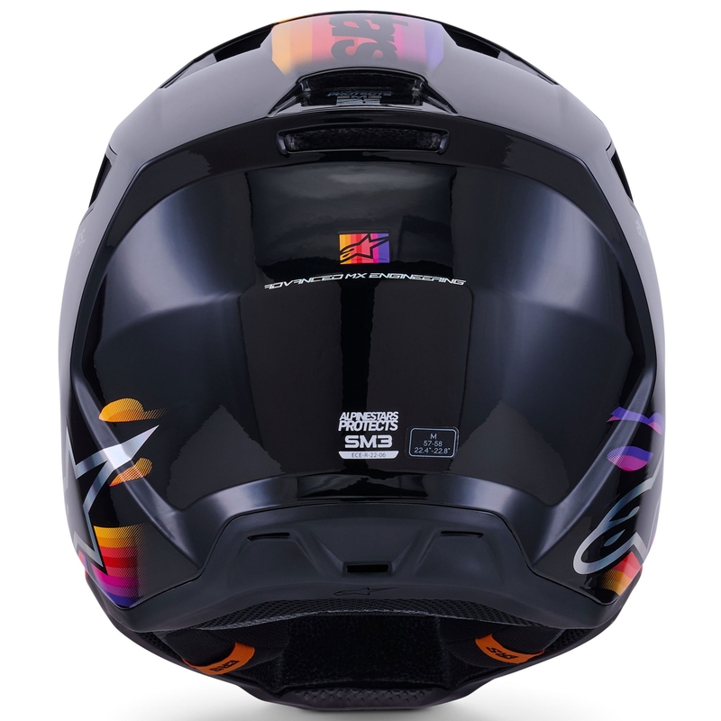 Мотокрос каска Alpinestars S-M3 Force черно-жълто-червено-бяло