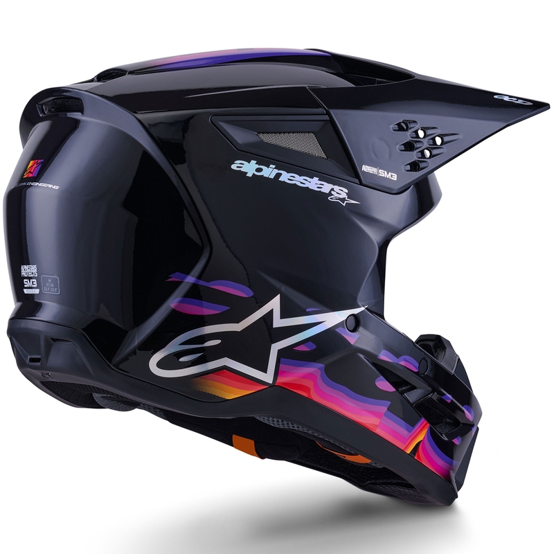Мотокрос каска Alpinestars S-M3 Force черно-жълто-червено-бяло