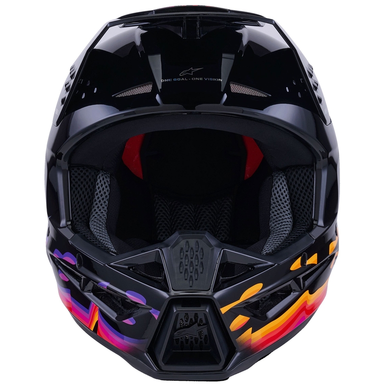 Мотокрос каска Alpinestars S-M3 Force черно-жълто-червено-бяло