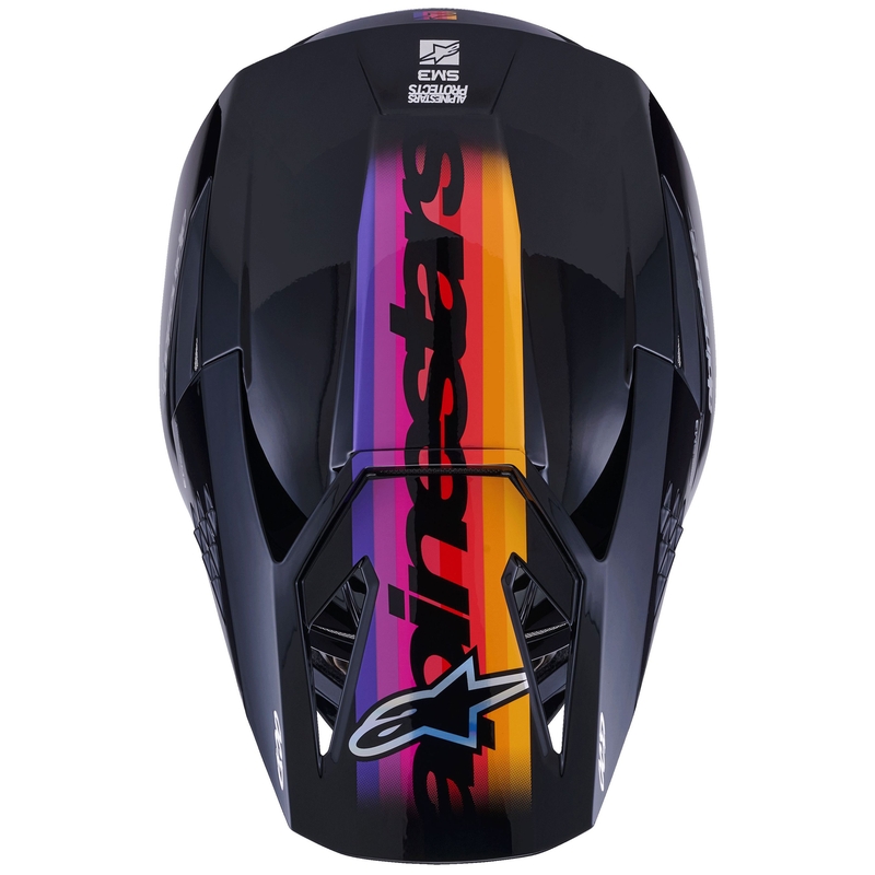 Мотокрос каска Alpinestars S-M3 Force черно-жълто-червено-бяло