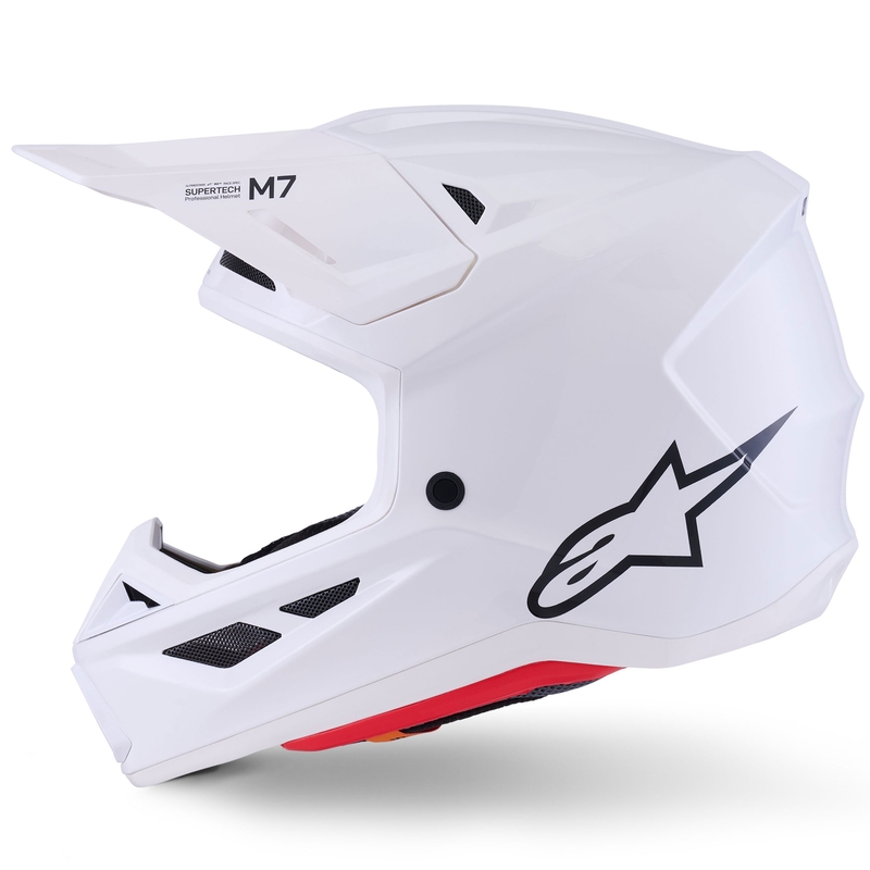 Каска за мотокрос Alpinestars SM7 Solid, бяла