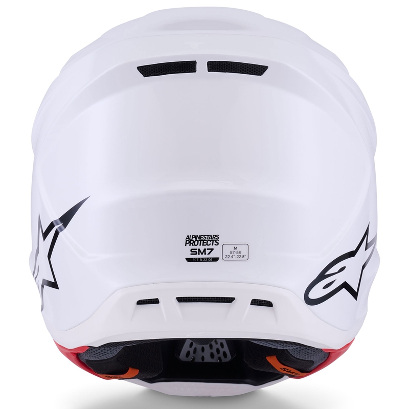 Каска за мотокрос Alpinestars SM7 Solid, бяла