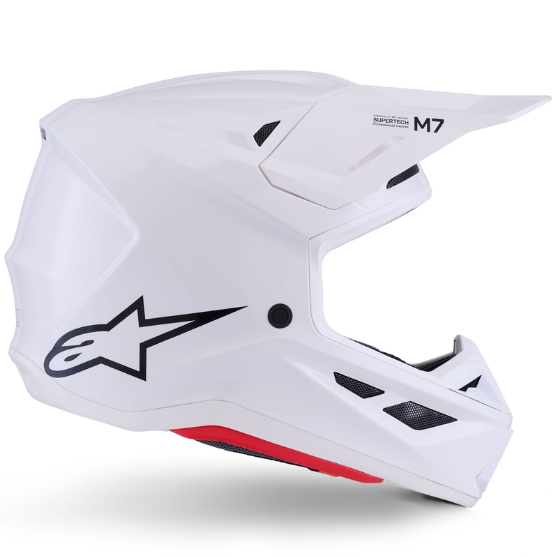 Каска за мотокрос Alpinestars SM7 Solid, бяла